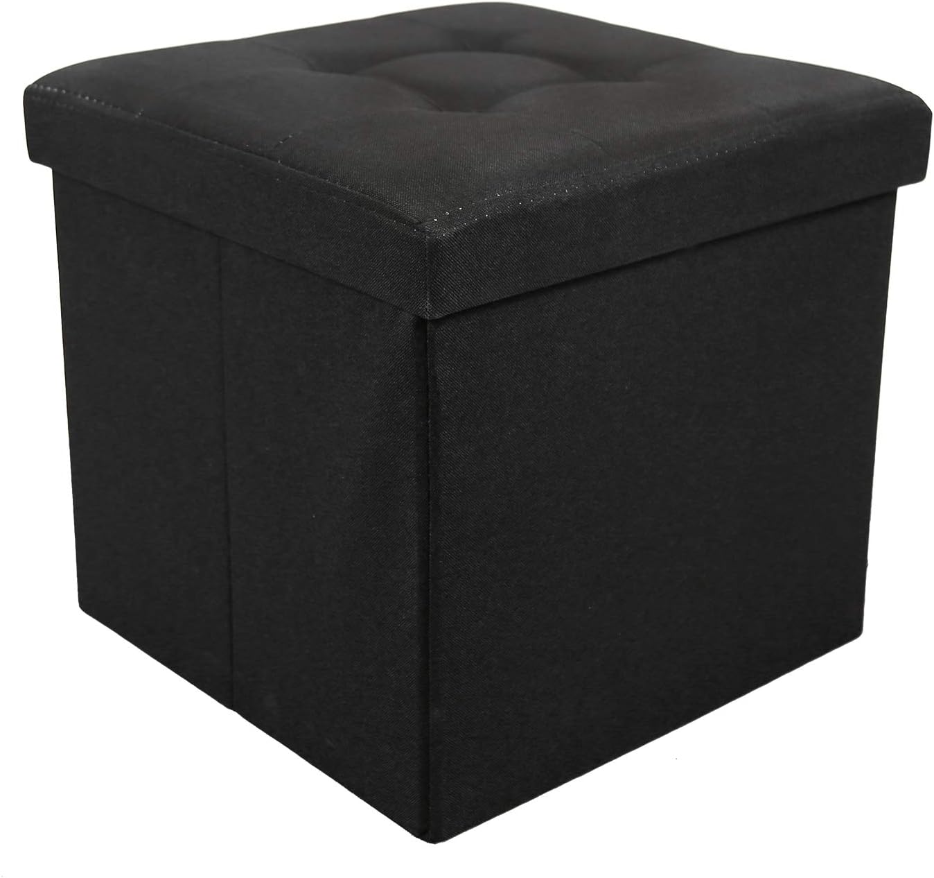 Best furniture ottoman cube black and white fabric