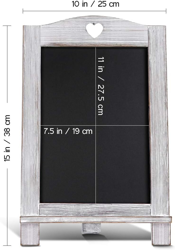 Homemaxs Chalkboard Signs Rustic Magnetic Tabletop Chalk Board 15.7 X 10 with Frame and Hanging String, Easel Countertop Memo Decor Board for Wedding, Kitchen: Office Products