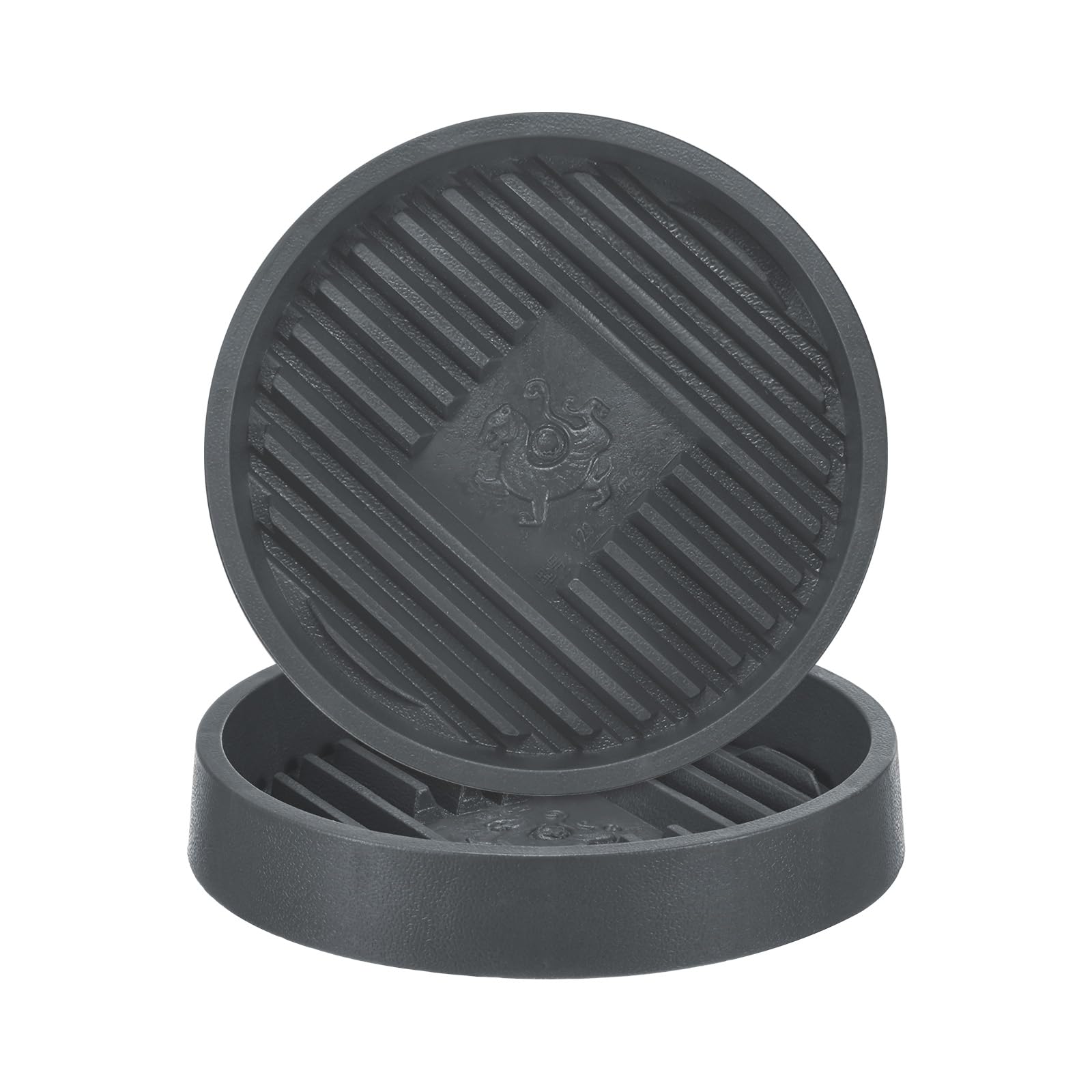 M METERXITY 2-Pack Plant Saucer, 4.7 Inch 12cm Flower Pot Saucers, Thicker Anti-Rot Root Plastic Plant Saucer for Indoor/Outdoor Potted Plant/Plant Water Catcher Tray [Cement Ash]