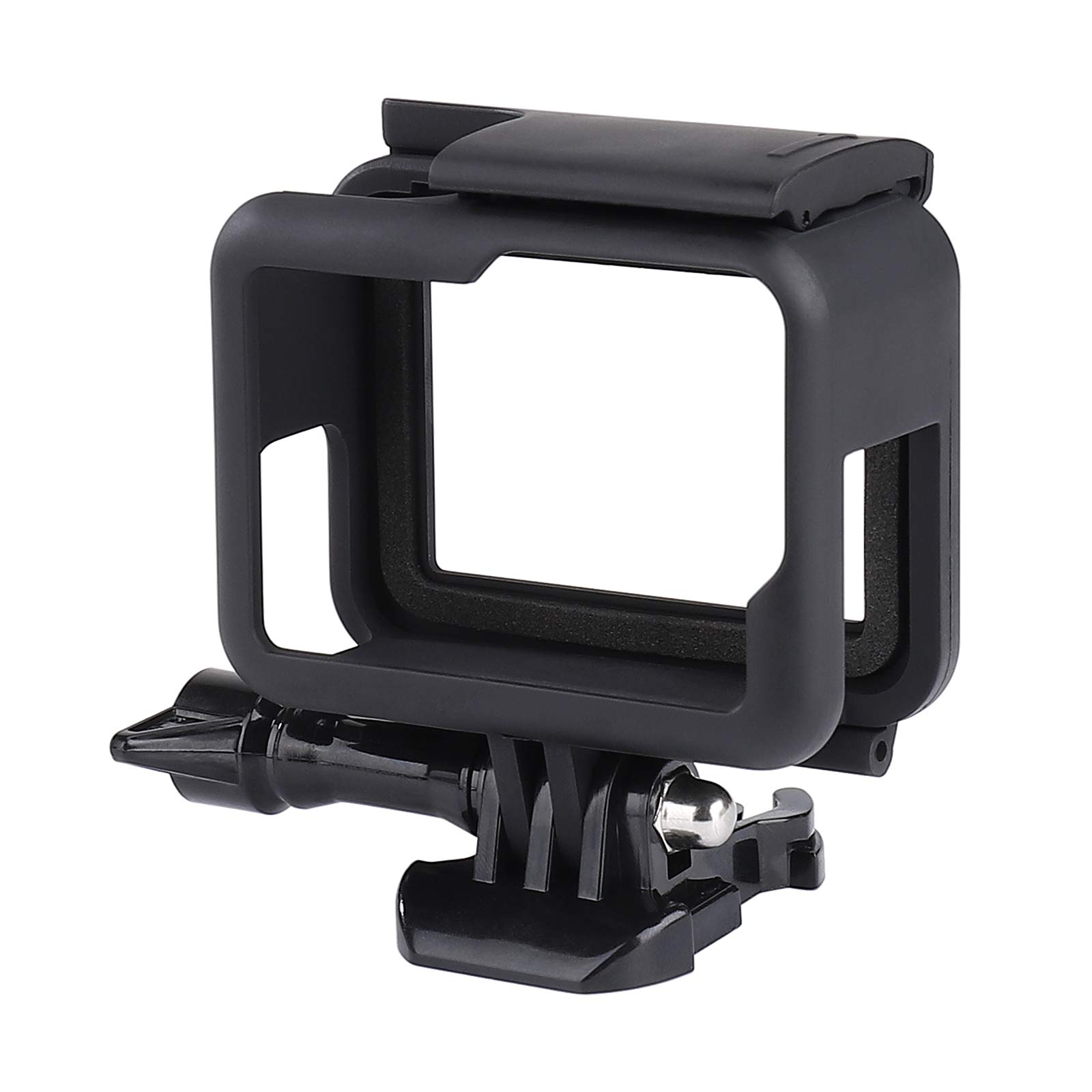 QIMEI-SHOP Frame Mount Compatible with GoPro Hero 7/6/5/(2018) Black Action Camera Top Open Protective Housing Case with Quick Release Bracket
