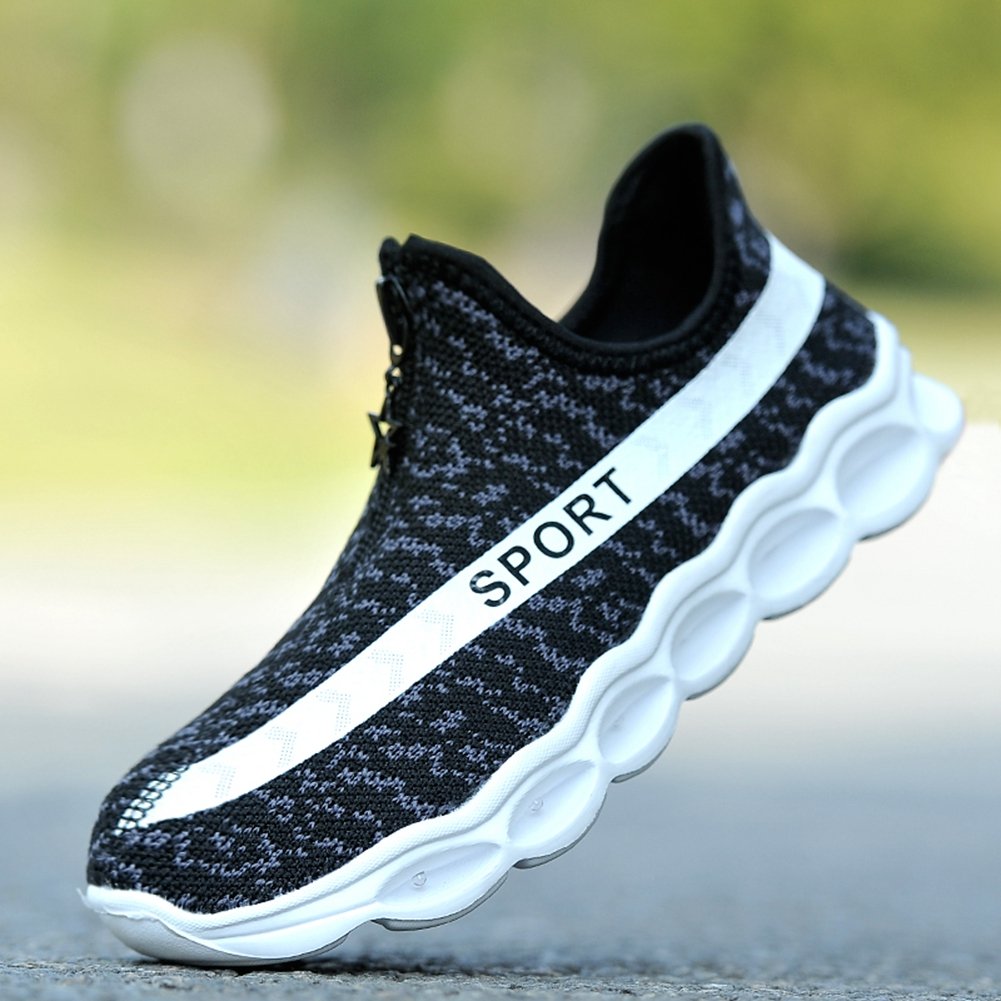 MEAYOU Kids Unisex LED Trainers Shoes USB Charging Flashing Low-Top Light Sneakers For Children Boys and Girls Black 2 UK Kid/EU 34