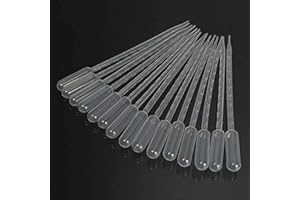 HMKCH Transfer Pipettes 100PCS Liquid Dropper Plastic Pasteur Disposable Graduated Pipetting Clear White (10ml)