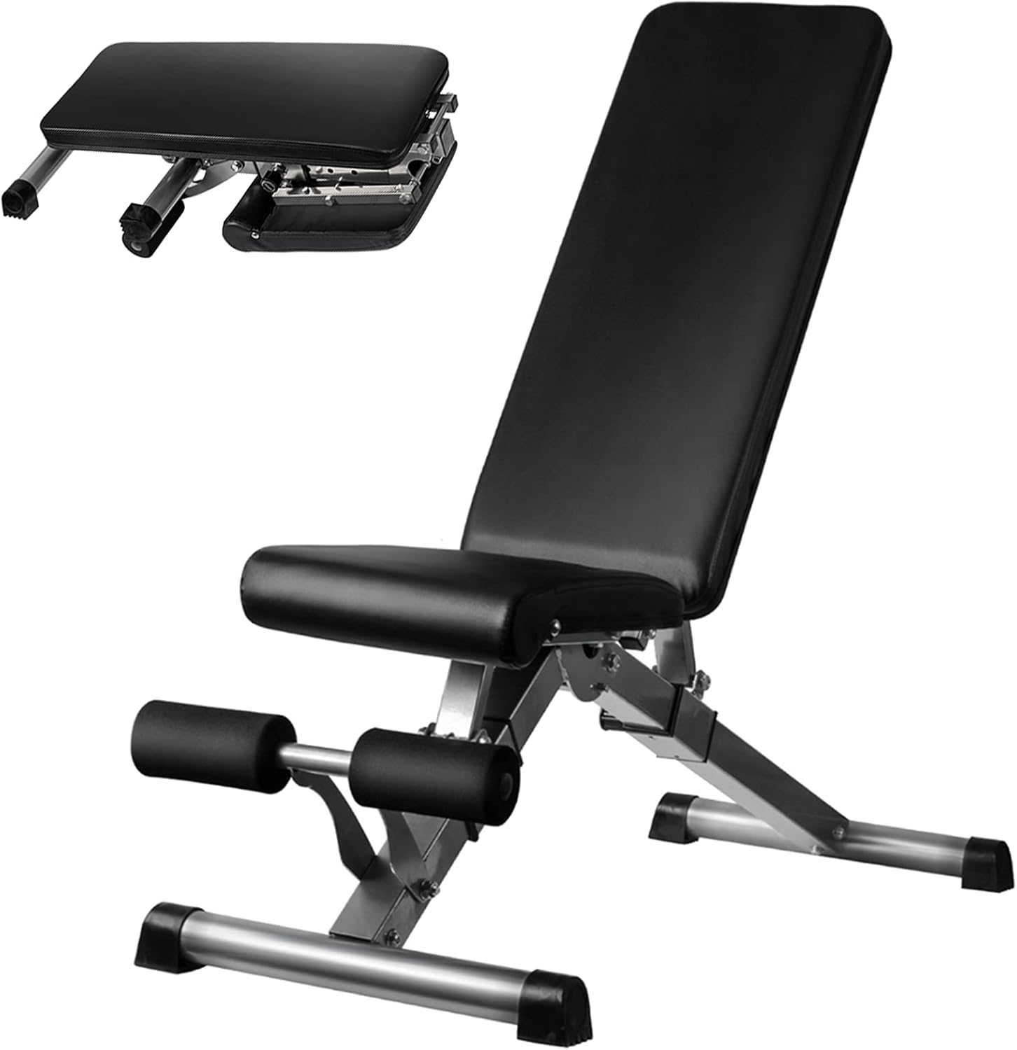 Adjustable Weight Bench, Utility Workout Bench for Home Strength Training, Flat Incline Decline Exercise Workout Bench for Home Gym : Sports & Outdoors