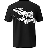 Palmyth Men's Fishing Shirt Short Sleeve Sun Protection UV UPF 50+ SPF T-Shirt