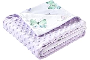 iEvolve Baby Blanket Ultra Soft Double Layer with Dotted Backing Receiving Blankets Toddler Baby Nursery Bed Blankets Shower 