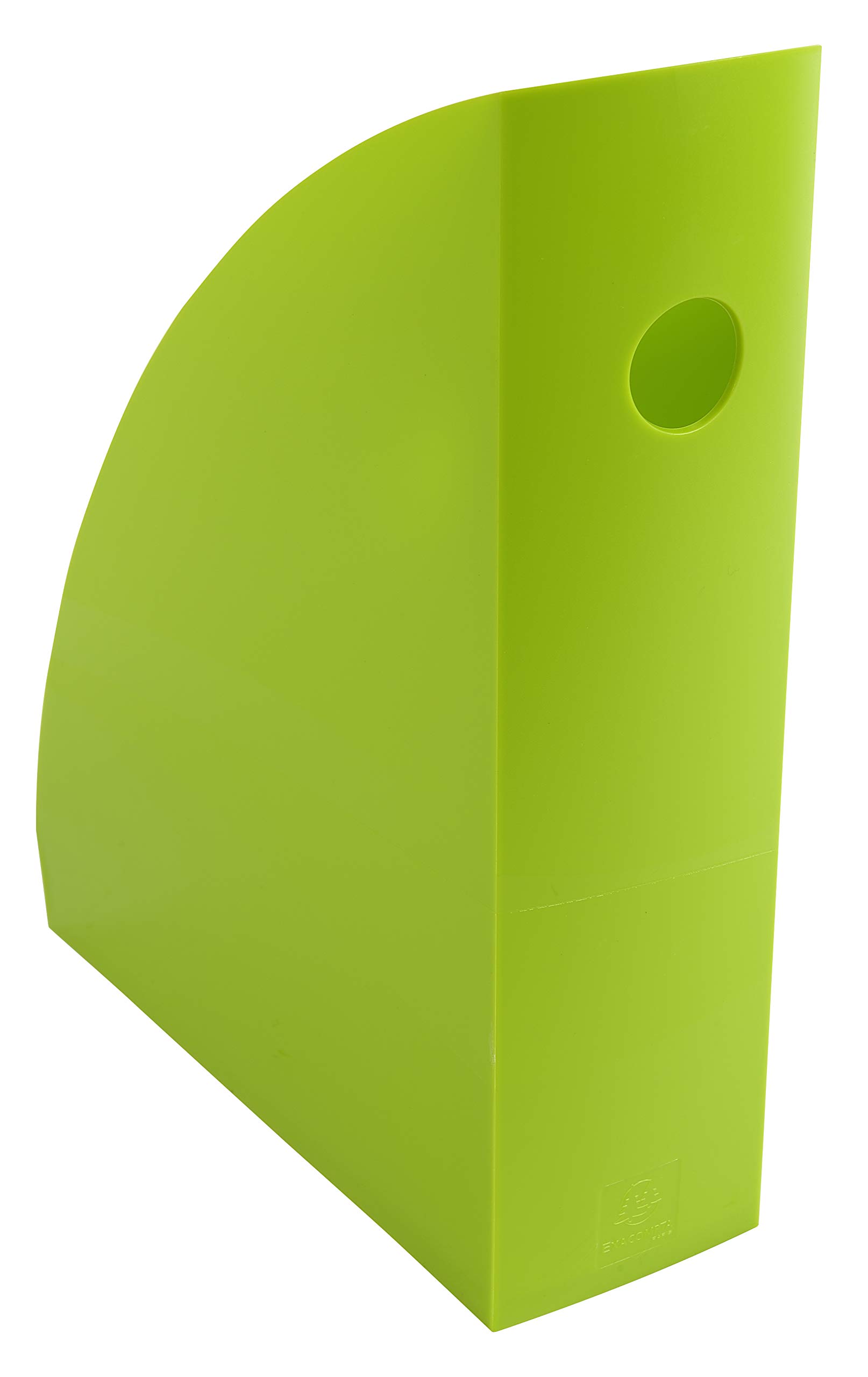 Exacompta - Ref 18225D - Magazine File MAG-CUBE - 266 x 82 x 305mm, Finger Hole on Spine, Suitable for A4+ Documents, Large Storage Capacity - Iderama Lime Green (Pack of 6)