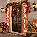 Fall Decor - Fall Outdoor Decorations for Home - WELCOME HAPPY FALL YALL Large Hanging Flags Signs Porch Banners - Autumn Decor for Home Door Birthday Party Yard Outdoor