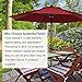 Abba Patio Sunbrella Patio Umbrella 9 Feet Outdoor Market Table Umbrella with Auto Tilt and Crank, Canvas Jockey Red