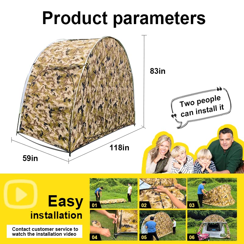 thumbnail image 2 of Car Awning Sun Shelter With Mosquito Net - Attaches To SUV/Truck, Waterproof, UV50+, 80.7"x63"x67" 2 of 11