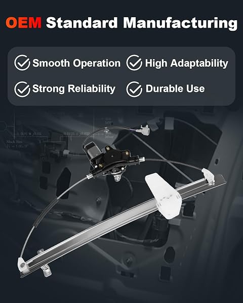 CCIYU POWER WINDOW REGULATOR WITH MOTOR REPLACEMENT FOR 2005-2015 FOR NISSAN FOR ARMADA REAR RIGHT PASSENGER SIDEC
