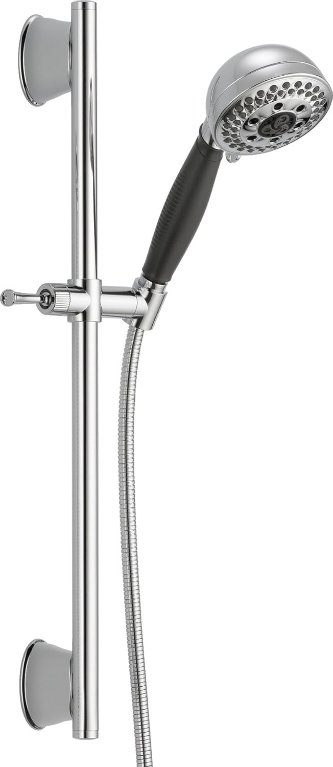 Delta Faucet 5Spray TouchClean Slide Bar Hand Held Shower with Hose, Chrome 51559