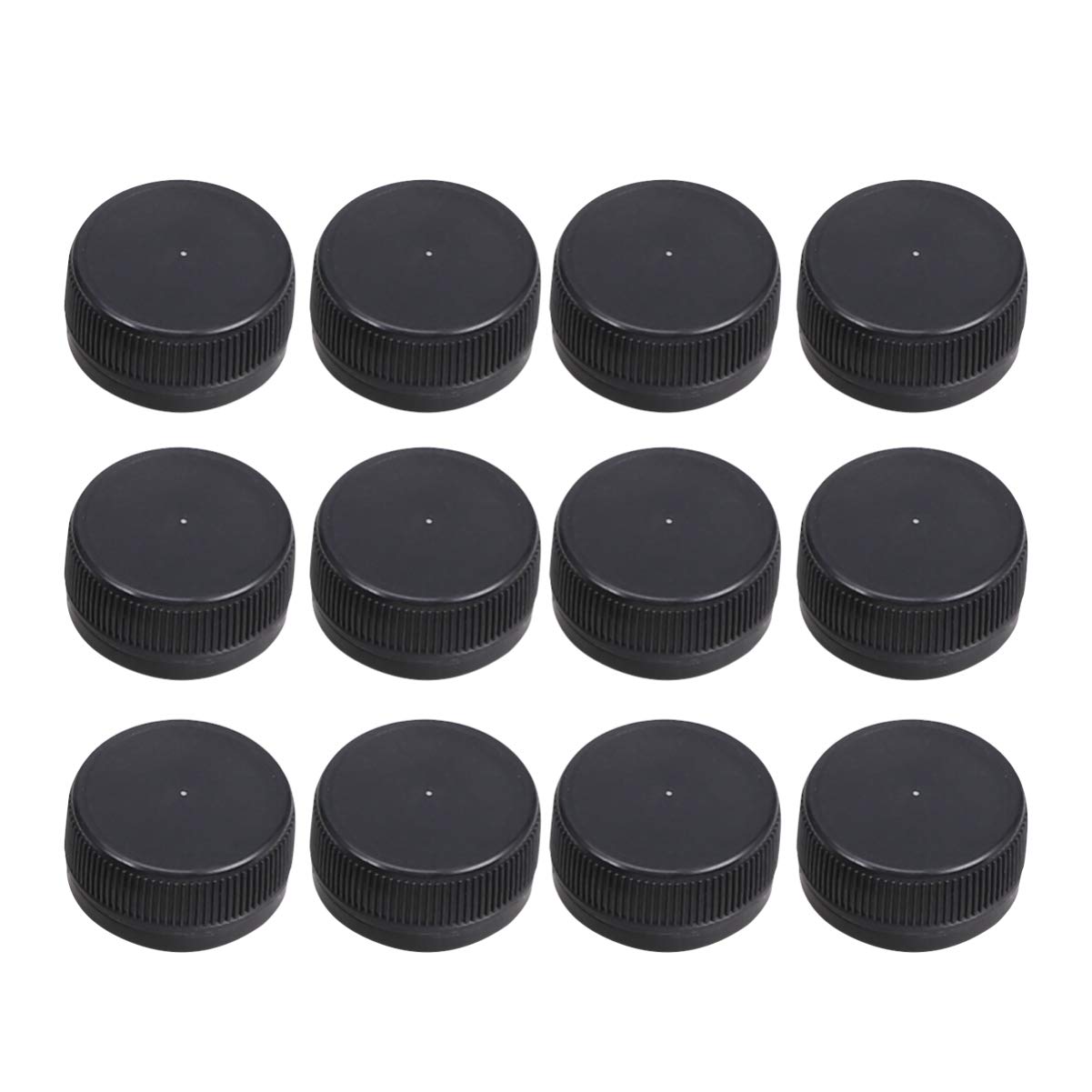Photo 1 of 100pcs Black Plastic Bottle Caps for Diy Crafts, Leak-Proof Drink Bottle Covers, Reusable and Portable, 1.18 * 1.18 * 0.66inch, Ideal for Milk, Juice, Water, Soda