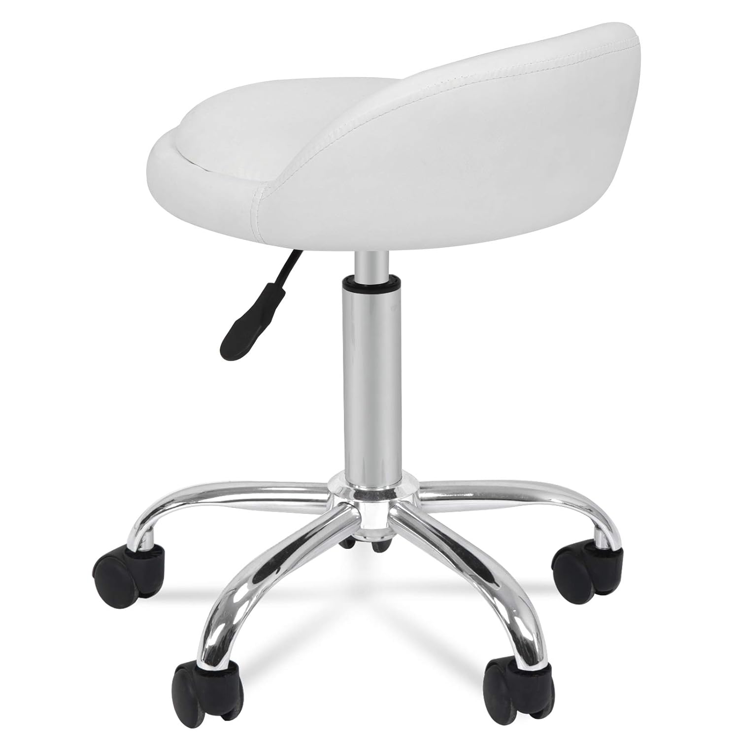 HomGarden Adjustable Height Hydraulic Rolling Swivel Stool for Massage Salon Office Facial Spa Medical Tattoo Chair Stool w/Backrest Cushion & Wheels: Furniture & Decor