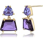 Hypoallergenic Brown Crystal Dangle Earrings for Women - Fashionable Amber Drops Ideal for Sensitive Ears