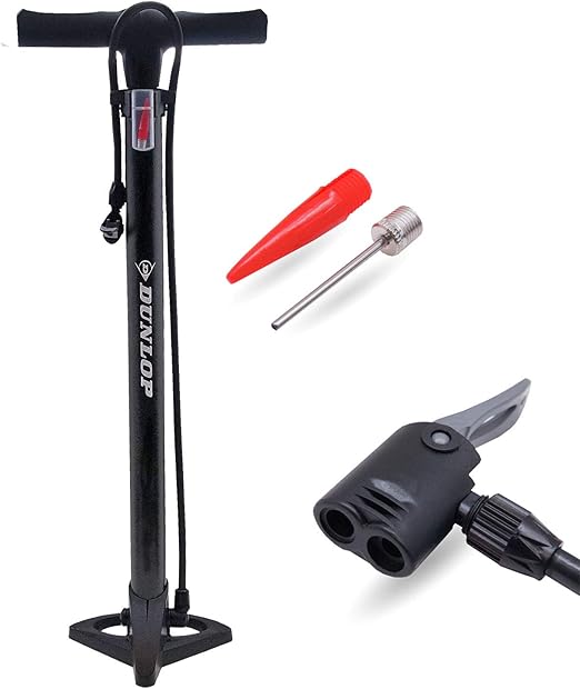 Dunlop Bicycle Floor Pump for All Valves, Air Pump Amazon.de Sport