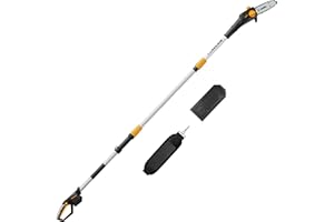 HEINPRO Cordless Pole Saw 8-Inch Compatible with Dewalt 20V MAX Battery, Electric Pole Saws for Tree Trimming Battery Powered, Extension Up to14.2-Feet Pole Chainsaw (Battery not Included)