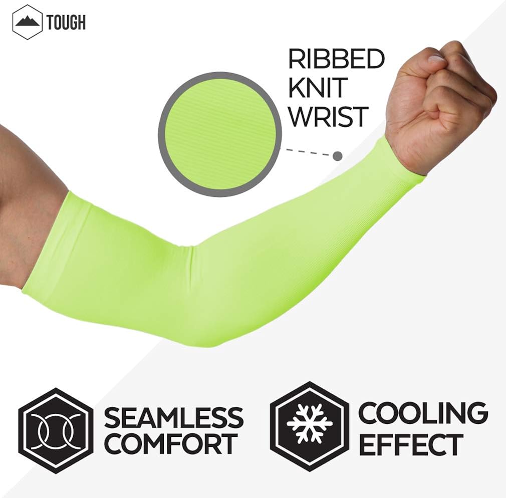 UV Protection Cooling Arm Sleeves - UPF 50 Long Sun Sleeves for Men & Women. Perfect for Cycling, Driving, Running, Basketball, Football & Outdoor Activities. Performance Stretch & Moisture Wicking : Clothing