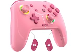 GMBACK Wireless Switch 2 Pro Controller for Nintendo Switch 2/Switch/Lite/OLED, Bluetooth Game Controller for iPhone/Android/Phone/PC/Steam/Mac/iOS/iPad/TV with Macro/Motors/Motion Control/Turbo/800mAh, Pink