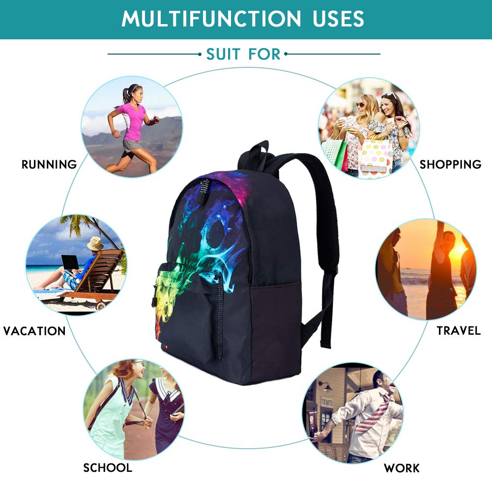 TUONROAD Schulrucksäcke Unisex Geometrie Daypack Laptop Tasche Backpack Freizeitrucksack Rucksack Schulrucksack