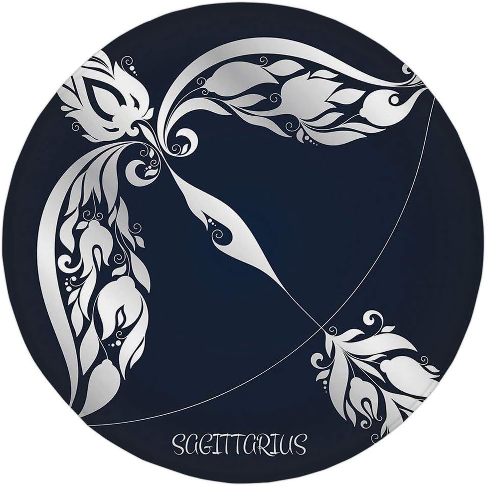 Alfombra redonda, animal, gato hipster y palmas, nave de reflexión