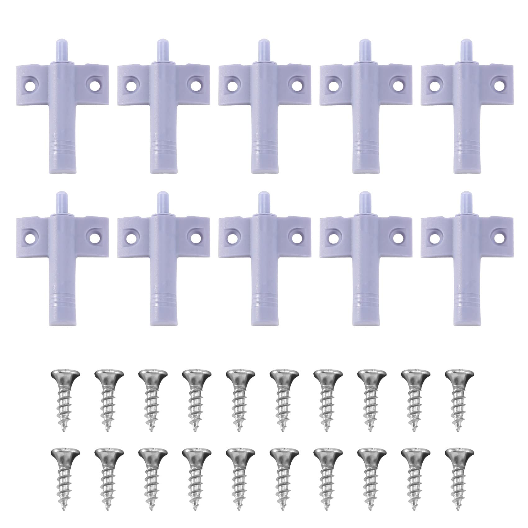 Tsudoku 10x Soft Quiet Close Kitchen Cabinet Door Drawer Closer Damper Buffers+Screws Grey