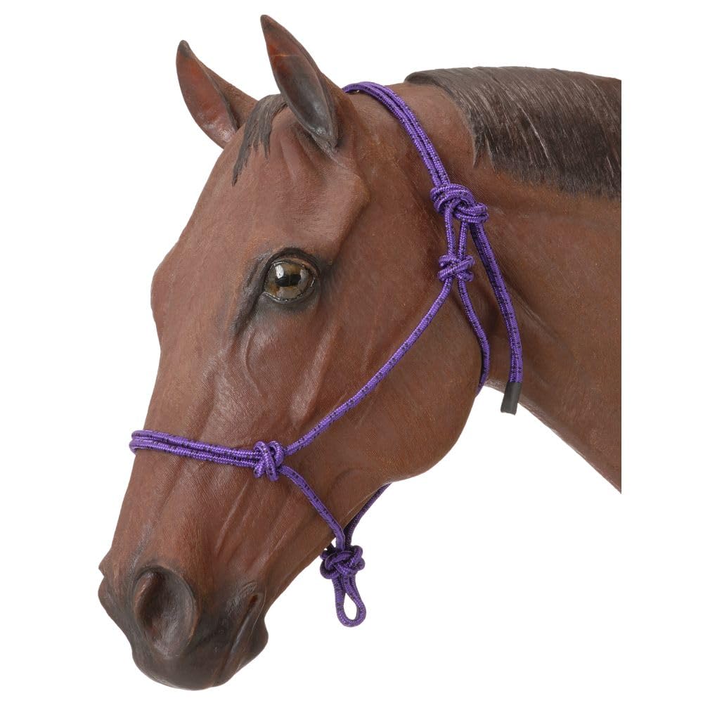 Tough 1 Horse Poly Rope Tied Halter, Purple