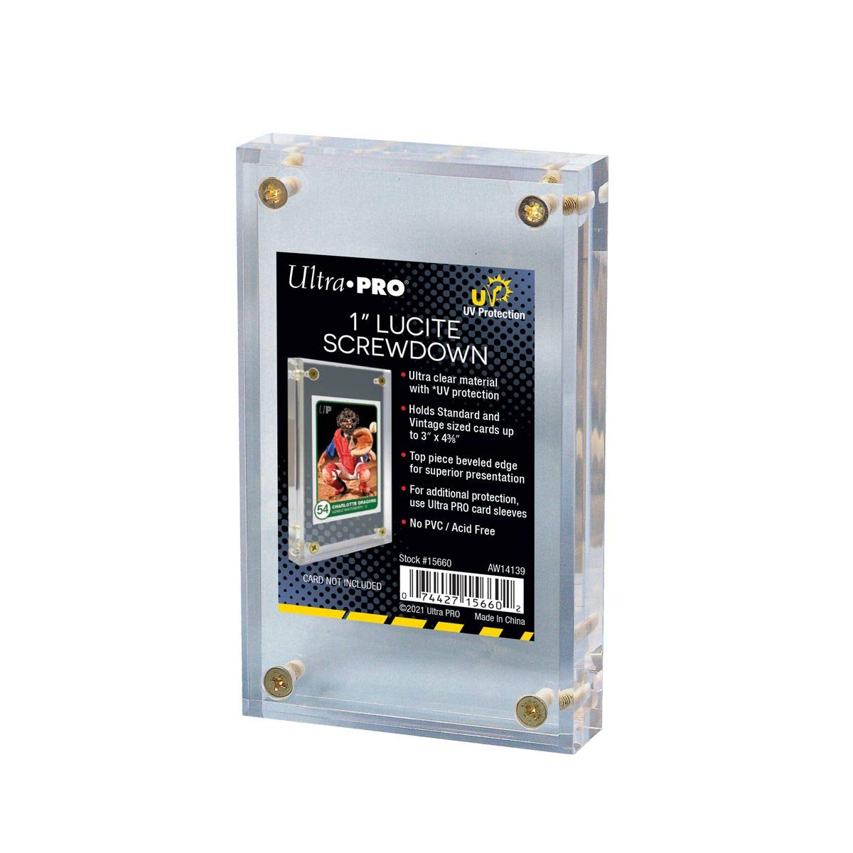 Ultra Pro Plastic 15660 CARD_DOCUMENT_SLEEVE, Clear, Modern Style, 1 Unit, 3 x 4.4 inches, Holds Standard and Vintages sized cards up to 3x4-3/8 inches, Includes UV Protection