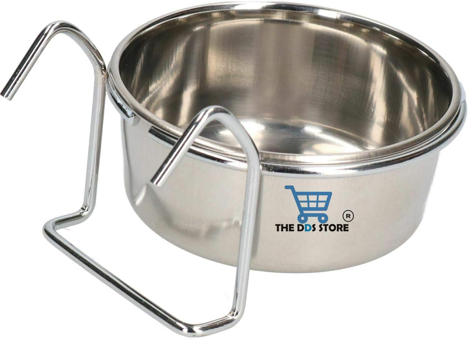 Stainless Steel Hanging Bowl Bird Food Feeding Dish Water Seed Feeder