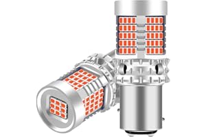 UPXSXT 2Pcs 1157 p21/5w BAY15D LED Bulb for Tail Light Red, CANBUS Error Free Anti Hyper Flash 2016 89SMD 4000LM Extremely Bright Automotive Replacement Light Bulbs for Daytime Running Lights