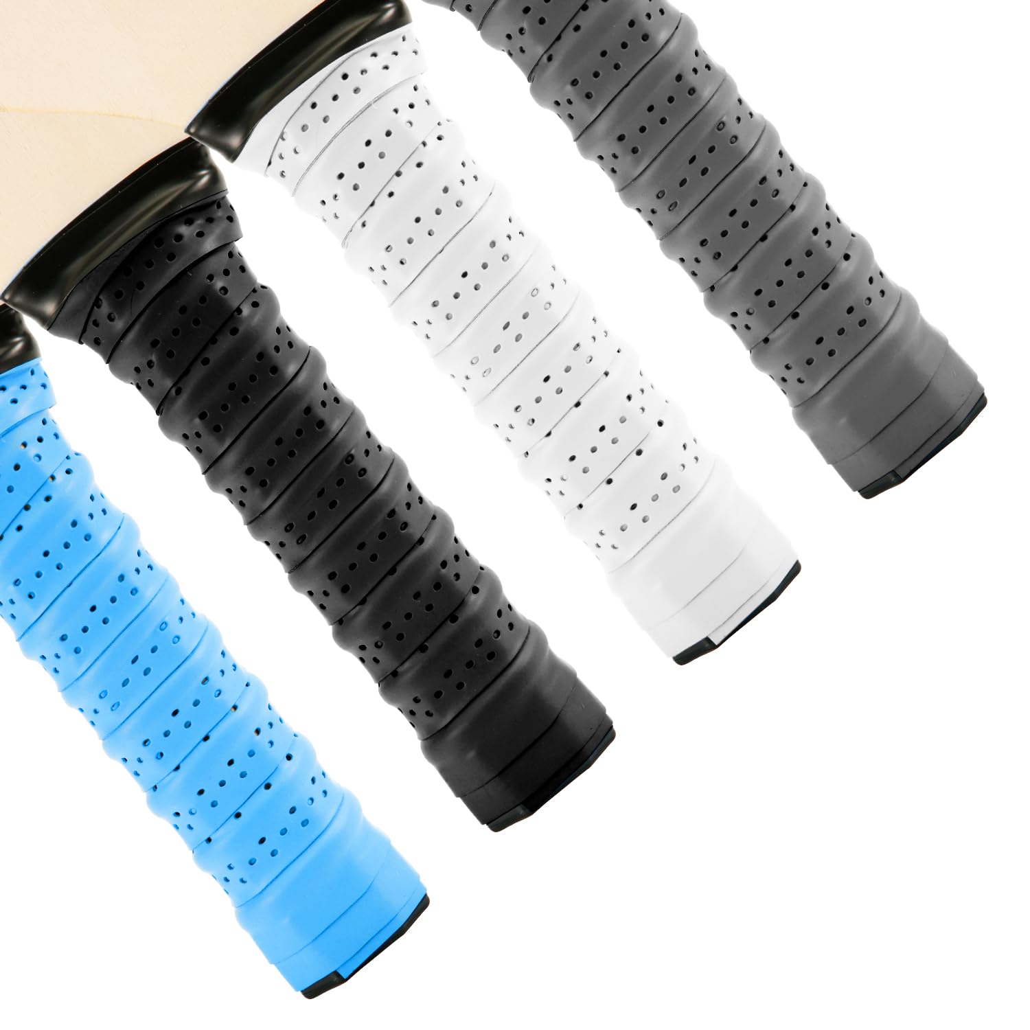 SAVITA 4pcs Pickleball Paddle Grip Tape, Tennis Racquet Grip Wrap Replacement Moisture Wicking Comfort Pickleball Overgrip Wrap Anti Skidding Handle Wrap for Pickleball Paddle Badminton