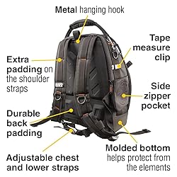 Klein Tools 55485 Tool Bag Backpack, Durable