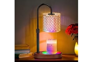 Engpure Candle Warmer Lamp with 8 Colors LED Changing and Timer Dimmer, Candle Warmer with RGB Model Height Adjustable for All Size Scented Candles with 2 Bulbs, Christmas Gift for Mom, Wife,Friends