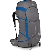 Osprey Exos Pro 55L Men's Backpacking Backpack, Dale Grey/Agam Blue, S/M
