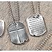 Two-Sided Dog Tag With Engraved Cross And Verse Pewter 21-Inch Pendant Necklace