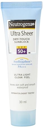 Neutrogena Ultra Sheer Dry Touch Sunblock (SPF 50+ Sunscreen)
