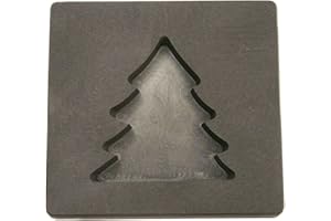 MAKE YOUR OWN GOLD BARS 5 oz Gold Christmas Tree Shape High Density Graphite Mold 2.5oz Silver Bar-USA