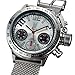 Konigswerk Mens Designer Watch Chronograph Big Face Silver Tone Mesh Bracelet AQ100121G