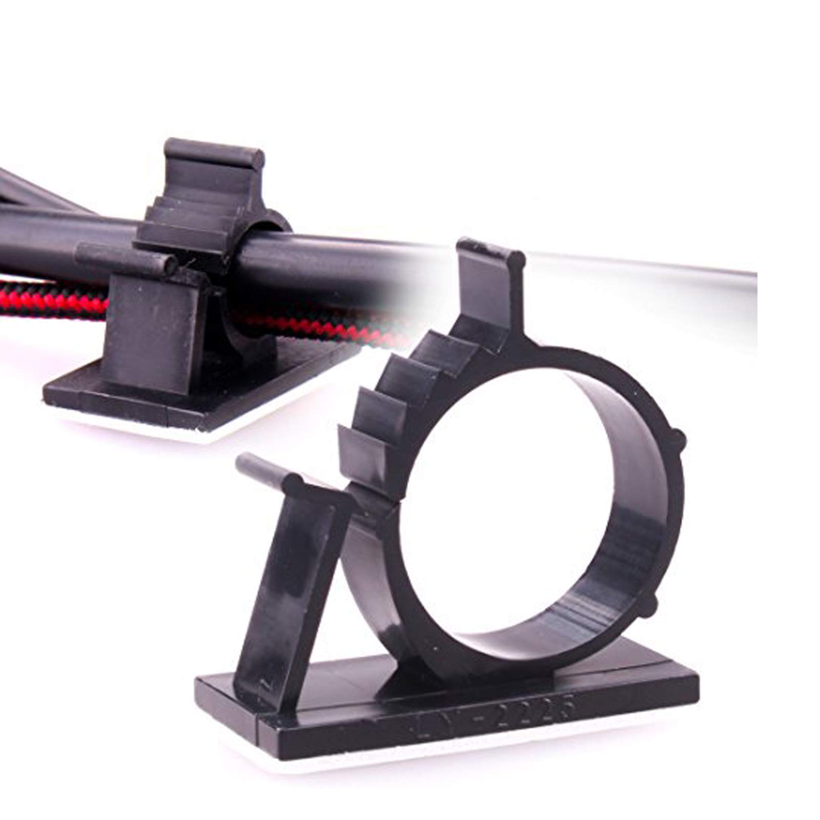 Copapa Adjustable Cable Clips Adhesive Cable Clips, Wire Clips, Car Cable Organizer, Cable Wire Management, Drop Cable Clamp Wire Cord Tie Holder for Car, Office (XX-Large, Black)