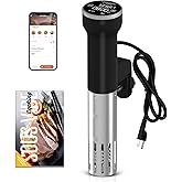 CATTLEMAN CUISINE Sous Vide Machines Wi-Fi, 1000W, IPX7 Waterproof, Immersion Circulator Precise Cooker, Suvee Cooker with Accurate Temperature&Timer Touch Control, Portable, Noise-free, Fast Heating