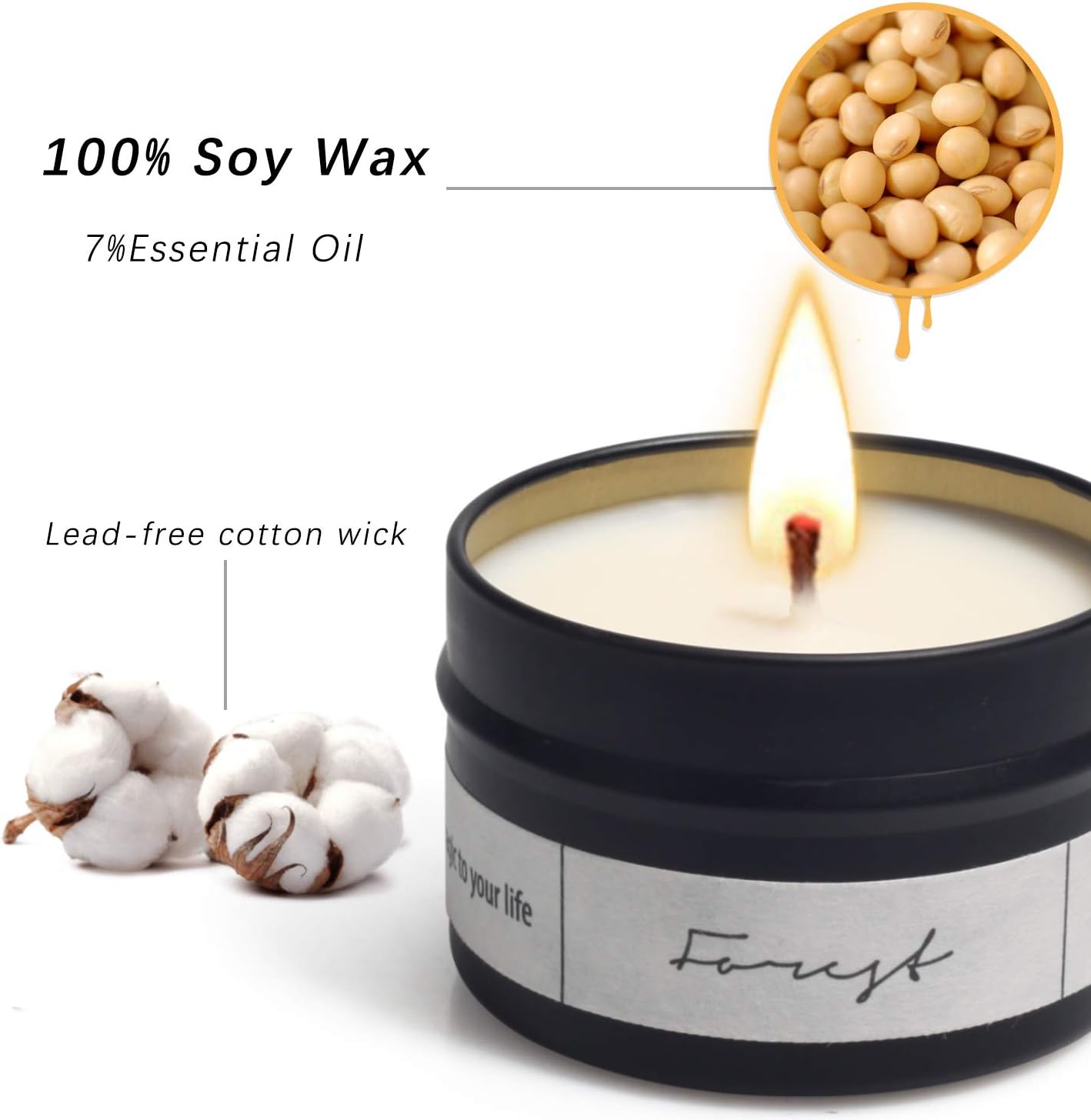 Candles, Scented Candle for Home Scented Rich Aromatherapy Candles for Women Stress Relief, Portable Soy Candles for Travel Jar Candles for Birthday Gift Idea for Girl Women( 6 Pack ): Home & Kitchen