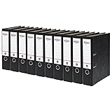 10 x Rexel A4 Lever Arch Files, Black, 500 Sheets