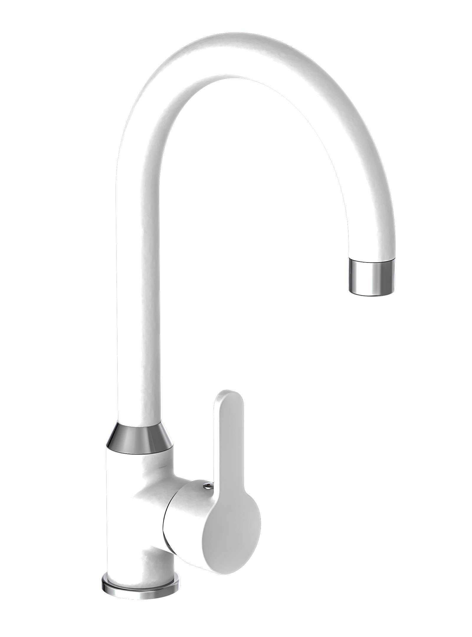 Eisl Disegno Nuevo Single-Handle Sink Mixer tap Chrome, Set of 1, White NI182DINWCR