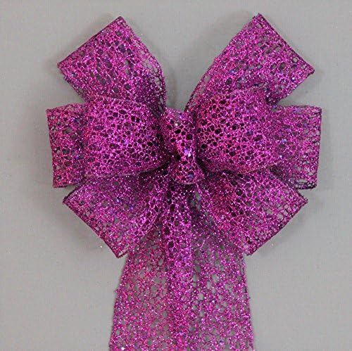 Purple Sparkle Mesh Wreath Bow - available in 2 sizes