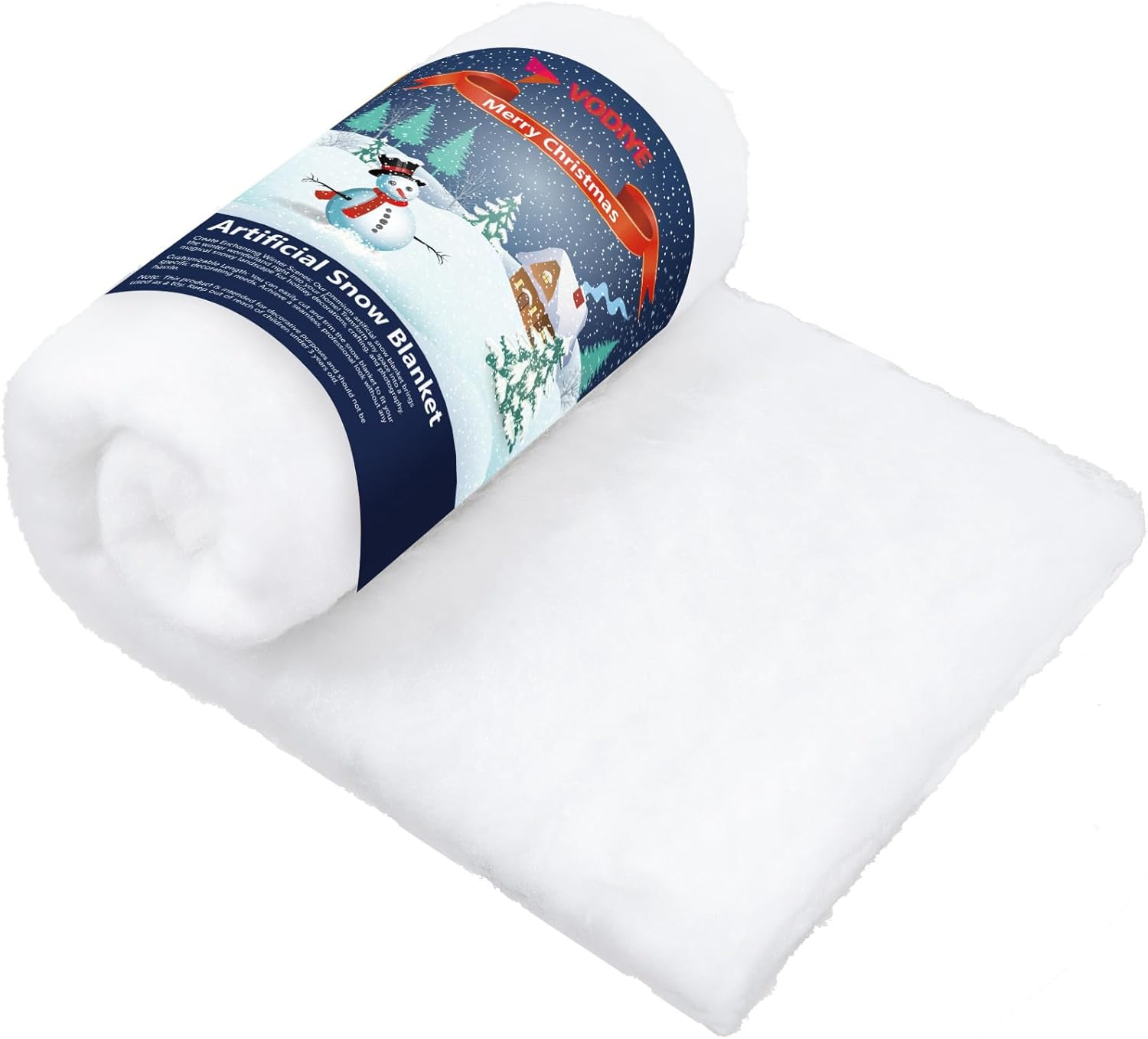 Artificial Snow - Vodiye Captivating Fluffy Fake Snow Blanket, Lifelike Artificial Snow, Embellishing Your Mantel, Christmas Village, and Other Snow Decor. The Soft and Thick Snow Blanket Releases The Joy of Winter