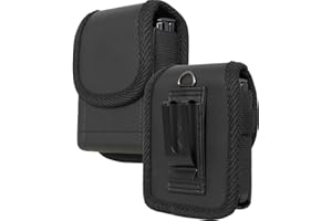 Nakedcellphone Case-Compatible Pouch for Samsung Galaxy Z Flip 7, Vegan Leather Holster Holder [Belt Loop, Metal Clip, Magnet