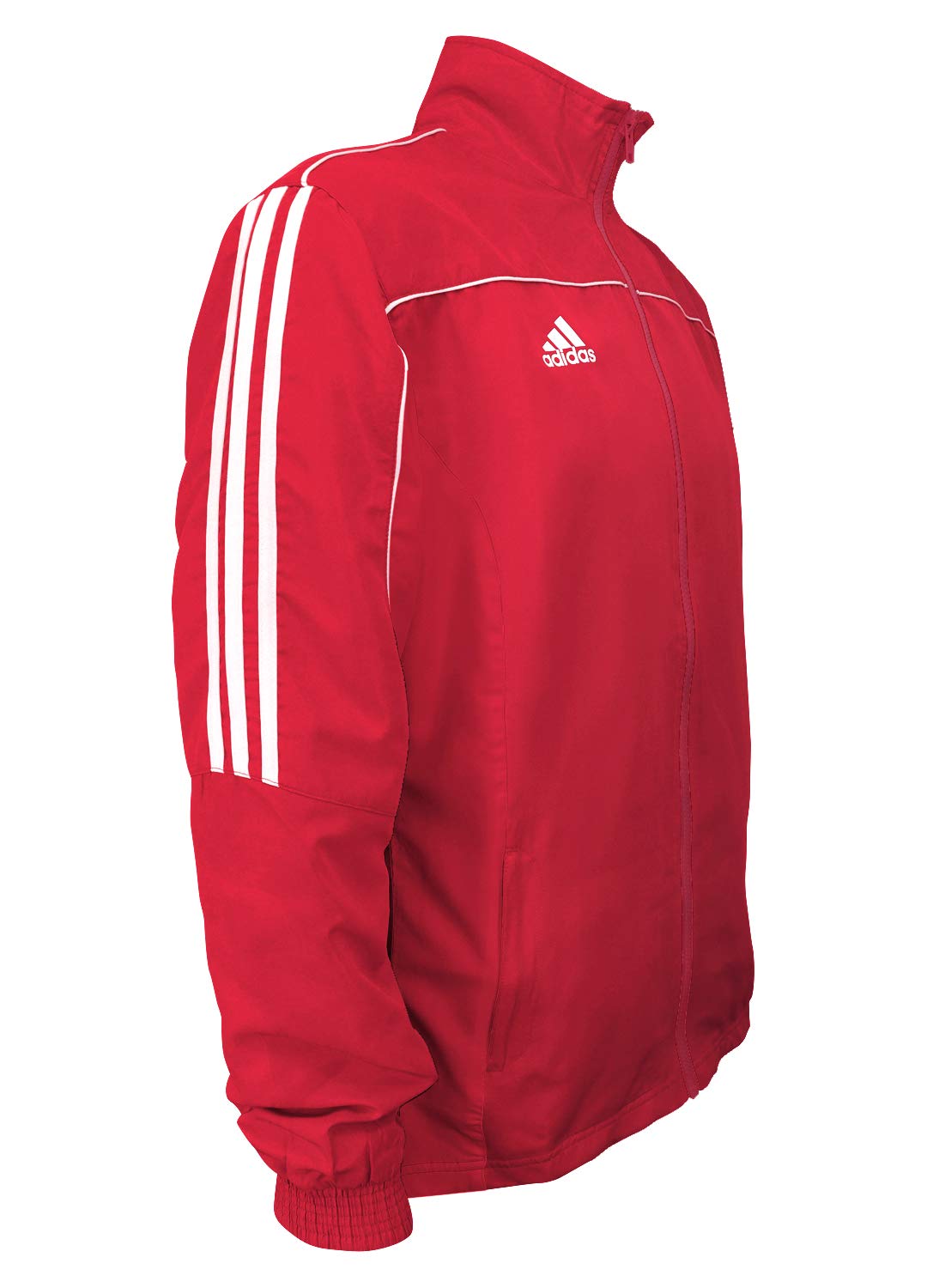 adidasCombat Sports 3-Stripes 100% Polyester Long Sleeve Light Track Jacket - Red White - Large