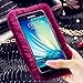 For Samsung Galaxy S6 Edge Plus Case, FLOVEME [Slim Fit] [Bling Diamond] Luxury Winter Soft Warm Faux Rabbit Fur Fuzzy Plush with Crystal Cute Bowknot Back Cover for Girls Xmas Gift, Dark Purple