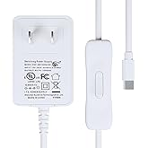 5.1V 2.5A Micro USB Power Supply with ON/Off Switch for Raspberry Pi 3 B+/Pi 3 /Pi Zero W/Pi Zero/Pi 1 /Pi 2 /Pico, US Plug, 