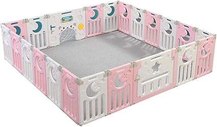 Nmdcdh Grand Parc Pliable Pour Bebe Et Tout Petits Parc Pour Bebe En Plastique Facile A Assembler Avec Panneau D Activite Inclus Rose Et Blanc Avec Tapis Amazon Fr Cuisine Maison