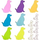 Ymapinc Dog Sticky Notes with Paper Clips, 210 Sheets Cartoon Animal Self-Stick Notes Index Tabs Cute Dog Shape Memo Pads Index Tab for Reminders Office School and Home(7 Color)